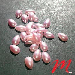 Perles - Goutte d'eau Rose 5 mm