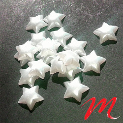 Perles - Etoiles Blanc 5 mm